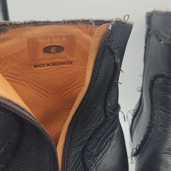 Blackstone Leather Distressed wingtip Western Boots - Picture 4 of 9